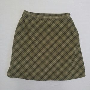 Abercrombie & Fitch wool A-line plaid skirt